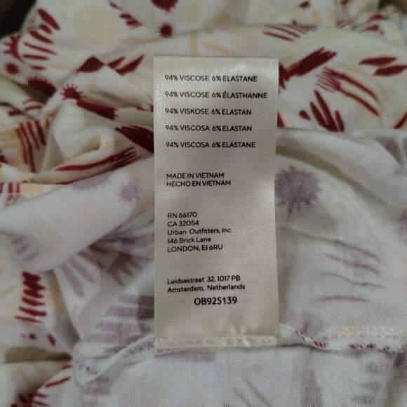 MM Free People Daria Ivory Abstract Halter Neck Open Back Slit Maxi Dress NWT S - Picture 13 of 13